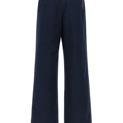 Fortela Blue Cotton Casual Pants
