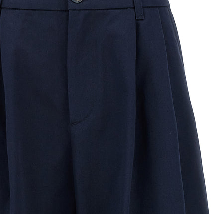 Fortela Blue Cotton Casual Pants