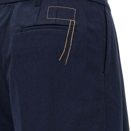 Fortela Blue Cotton Casual Pants