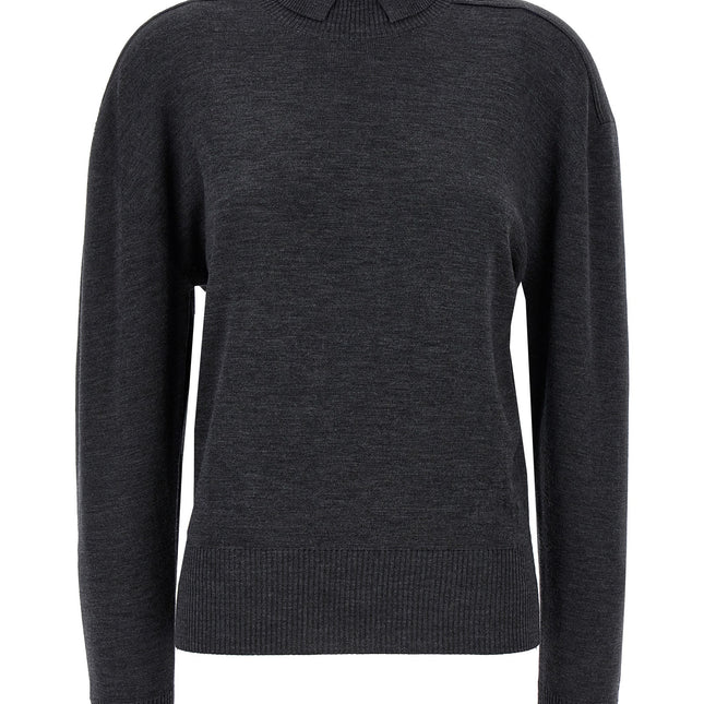 Burberry Gray Wool Cardigan