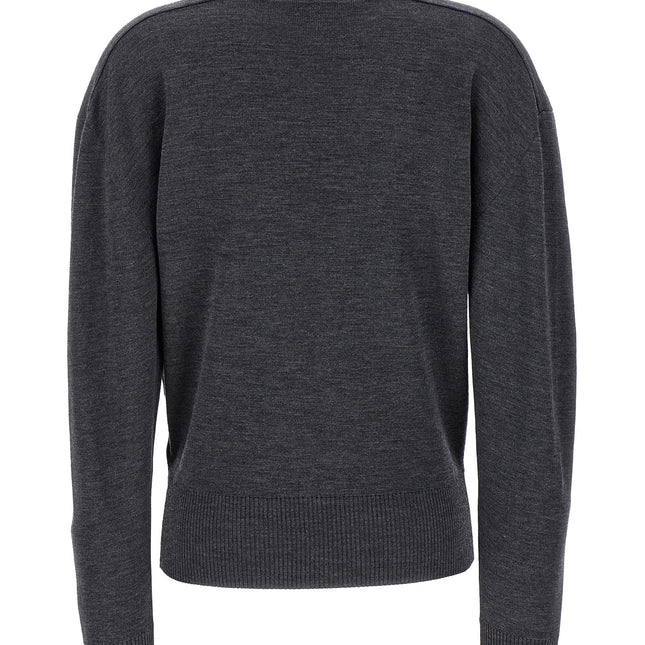 Burberry Gray Wool Cardigan