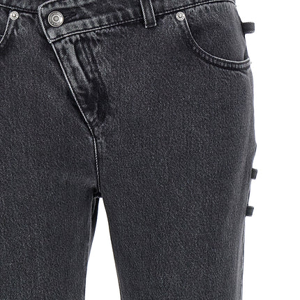 Alexander McQueen Black Cotton Flared Jeans