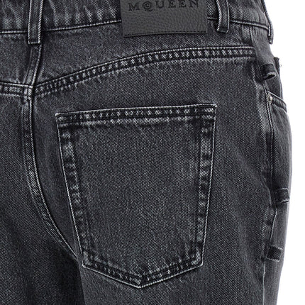 Alexander McQueen Black Cotton Flared Jeans