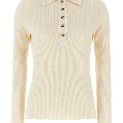 Courrèges White Cotton Cardigan
