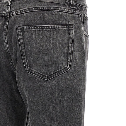 Alexander McQueen Black Cotton Straight-Leg Jeans