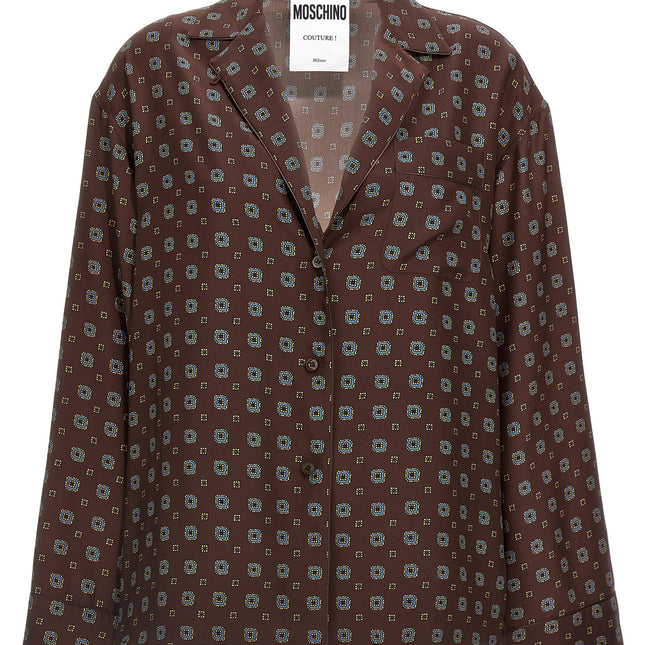 Moschino Brown Silk Blouse