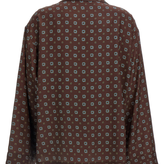 Moschino Brown Silk Blouse