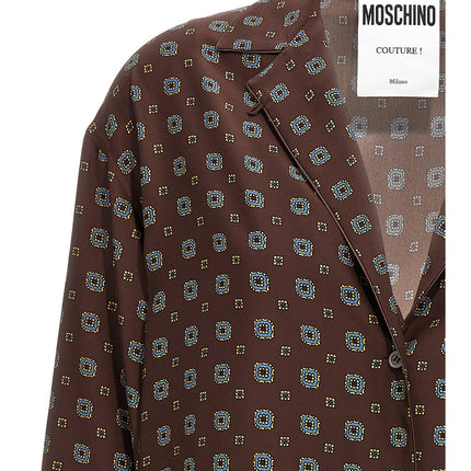 Moschino Brown Silk Blouse