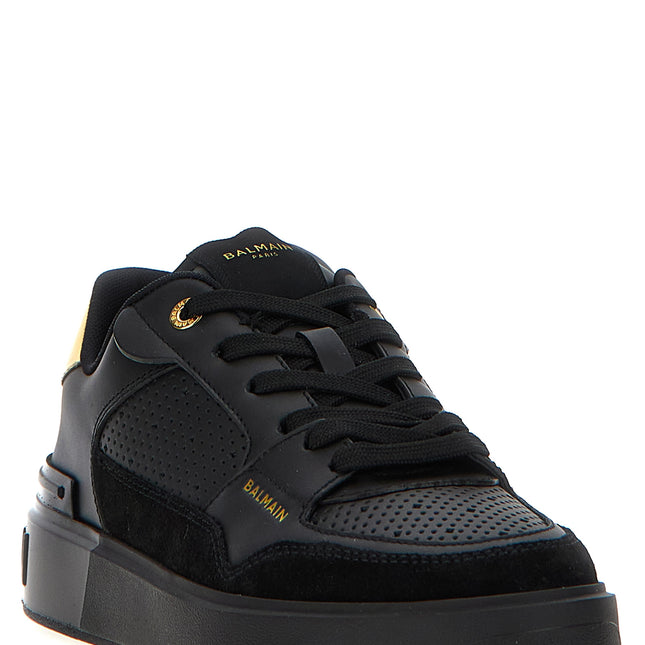 Balmain Black Calfskin Sneakers