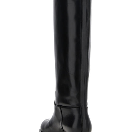 MACH & MACH Black Calfskin Over The Knee