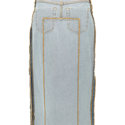 Vetements Blue Cotton Mini Skirt