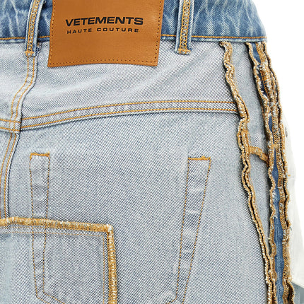 Vetements Blue Cotton Mini Skirt