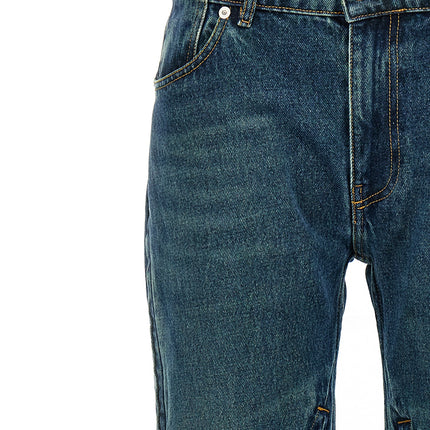 Y/PROJECT Blue Cotton Flared Jeans