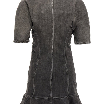 Ganni Black Cotton Short Dress