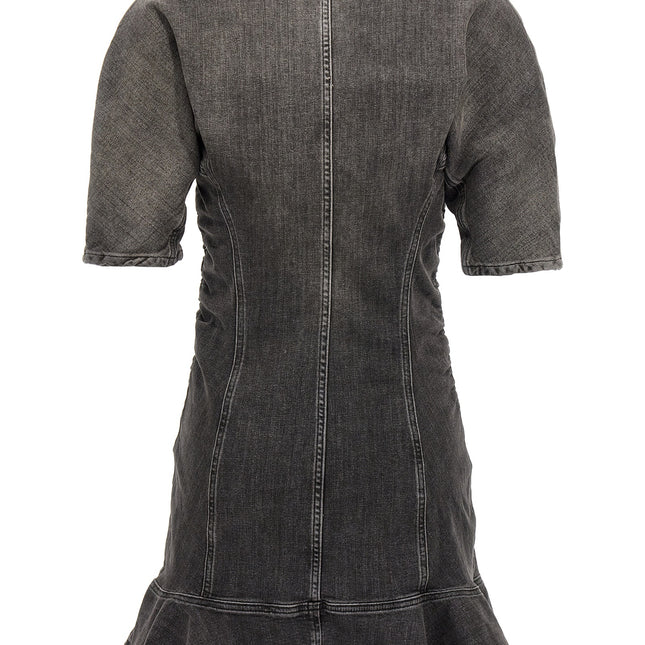 Ganni Black Cotton Short Dress