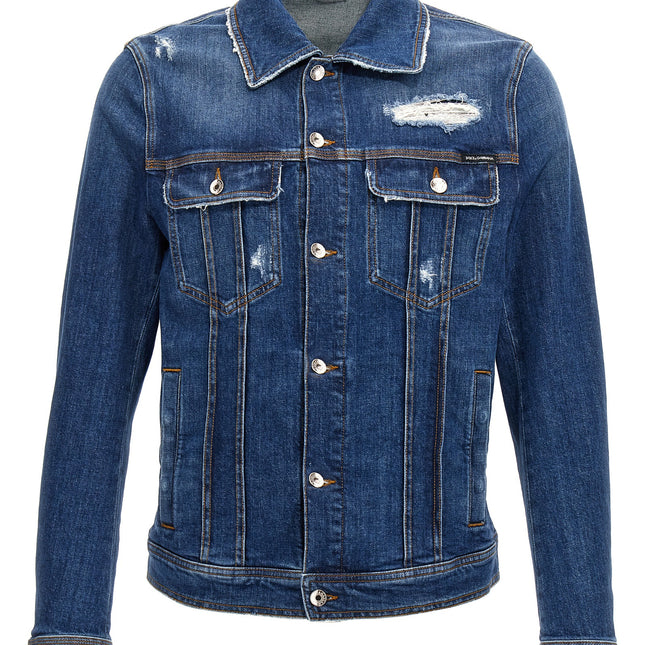 Dolce & Gabbana Blue Cotton Denim Jacket