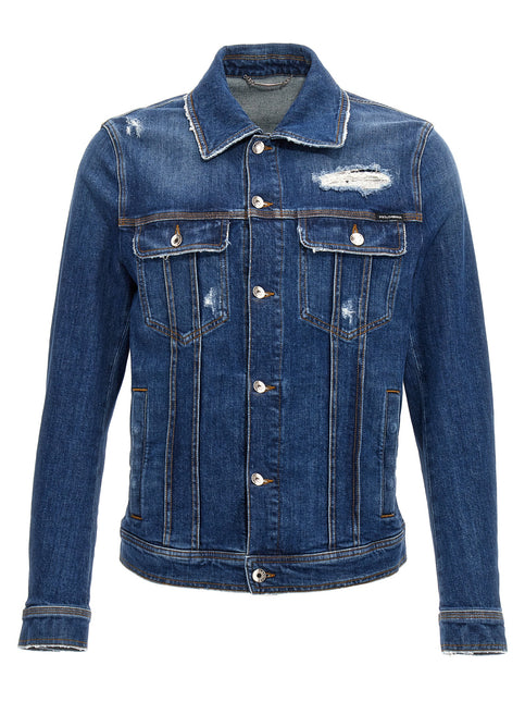 Dolce & Gabbana Blue Cotton Denim Jacket Dolce & Gabbana