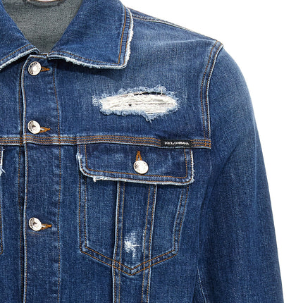 Dolce & Gabbana Blue Cotton Denim Jacket