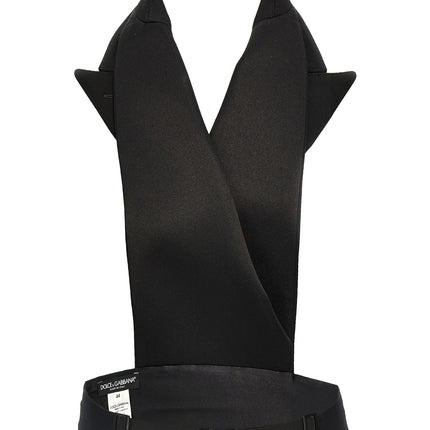Dolce & Gabbana Black Silk Sleeveless Jacket