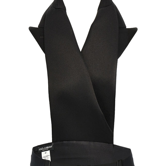 Dolce & Gabbana Black Silk Sleeveless Jacket