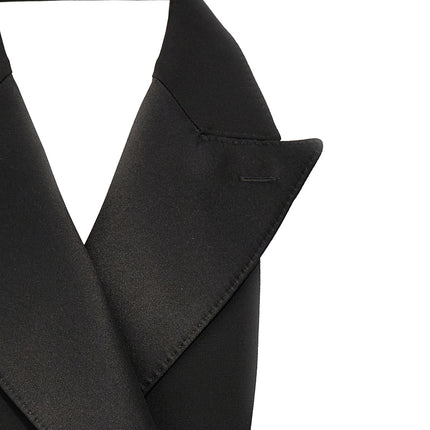 Dolce & Gabbana Black Silk Sleeveless Jacket
