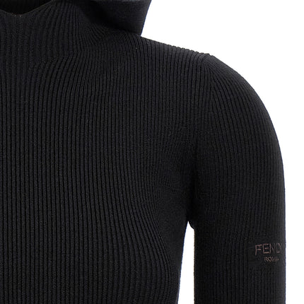 Fendi Black Wool Short Dress
