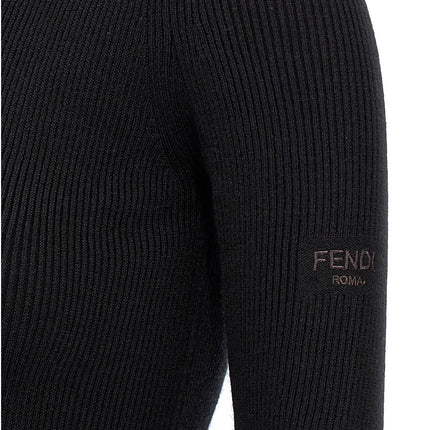 Fendi Black Wool Short Dress