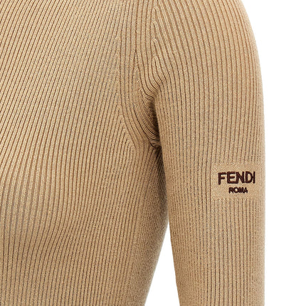 Fendi Beige Wool Short Dress
