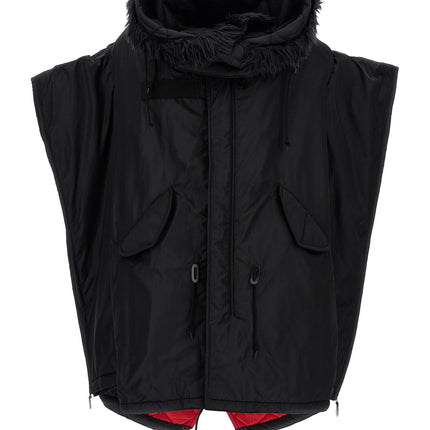 Junya Watanabe Black Nylon Full-Length Jacket