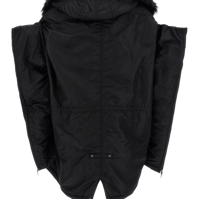 Junya Watanabe Black Nylon Full-Length Jacket