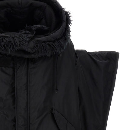 Junya Watanabe Black Nylon Full-Length Jacket