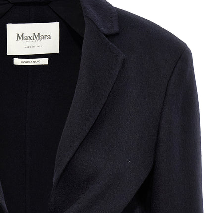 Max Mara Blue Wool Full-Length Jacket