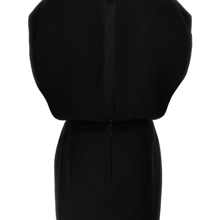 Max Mara Black Triacetate Short Dress