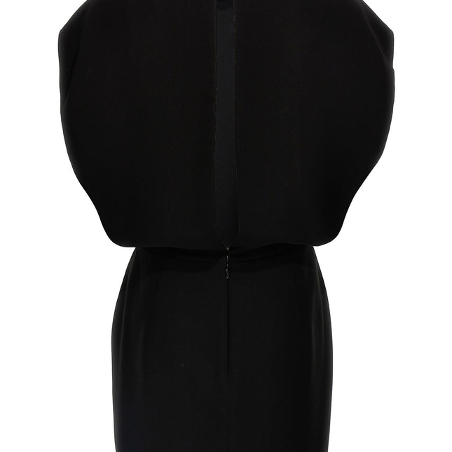 Max Mara Black Triacetate Short Dress