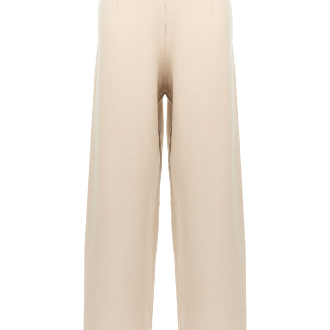 Max Mara Beige Viscose Casual Pants