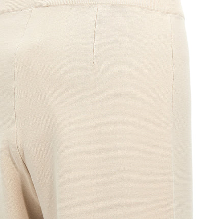 Max Mara Beige Viscose Casual Pants