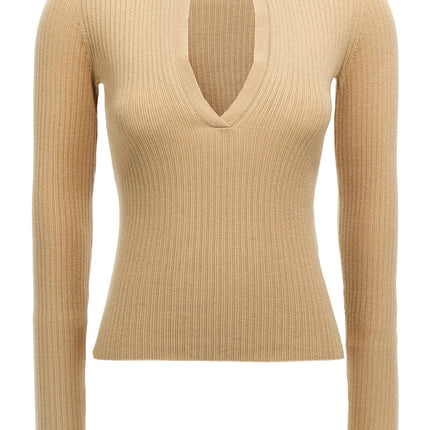 Max Mara Beige Silk Cardigan
