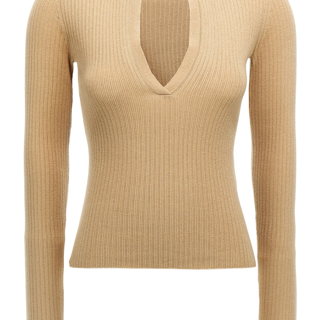 Max Mara Beige Silk Cardigan