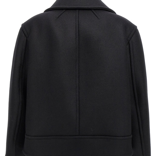 Saint Laurent Black Virgin Wool Coat