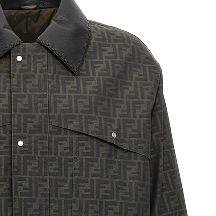 Fendi Brown Polyester Full-Length Jacket