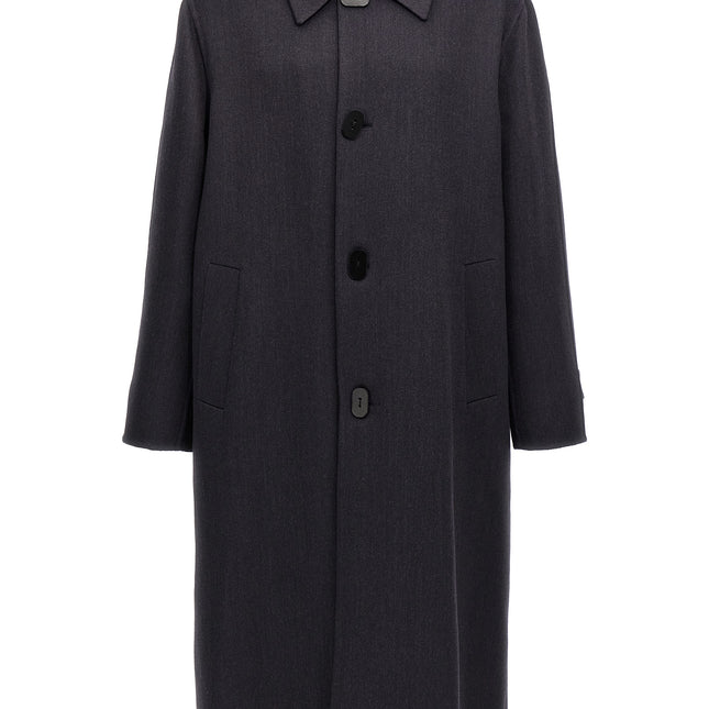 Fendi Blue Virgin Wool Coat