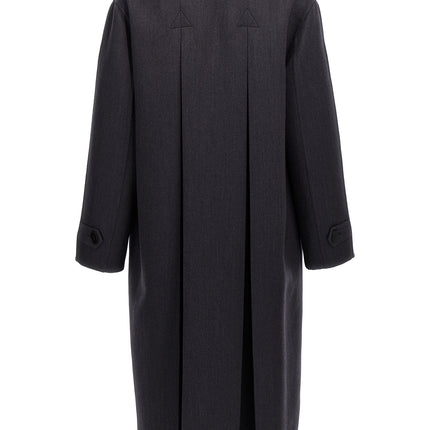 Fendi Blue Virgin Wool Coat