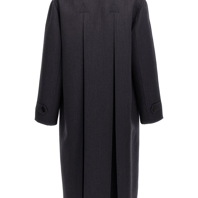 Fendi Blue Virgin Wool Coat