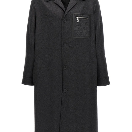 Fendi Gray Cashmere Coat
