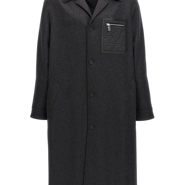 Fendi Gray Cashmere Coat