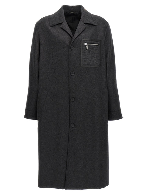 Fendi Gray Cashmere Coat