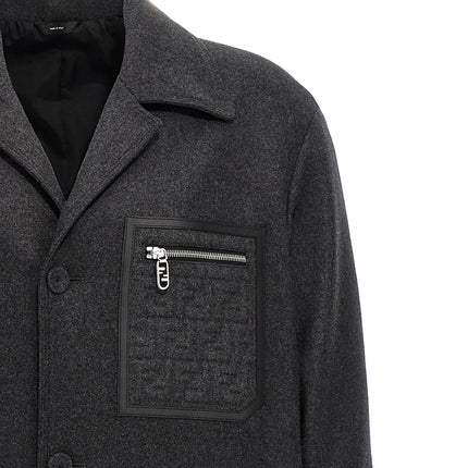 Fendi Gray Cashmere Coat