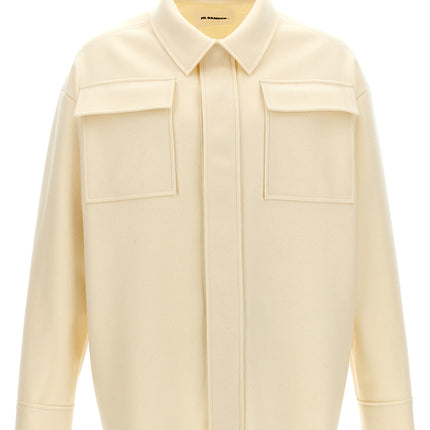 Jil Sander White Wool Blouse