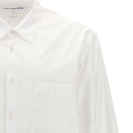 Comme Des Garçons White Cotton Blouse