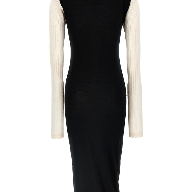 Marni Bicolor Wool Midi Dress